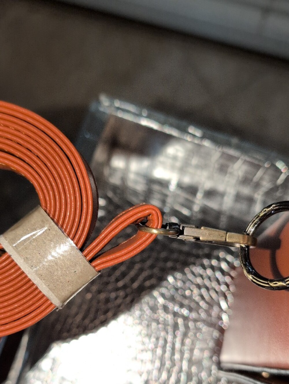 Working Clock Face Rust Crossbody Bag with Removable Strap - New - Picture 6 of 14
